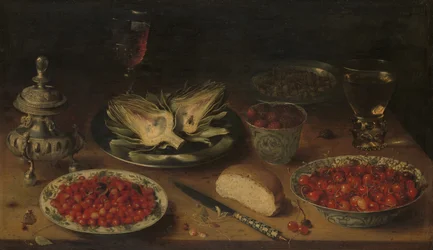 Stilleven met artisjok