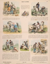 Hans in Geluk (naar de Gebroeders Grimm) pamflet uitgegeven door Gustav Weise, Stuttgart, 1860
