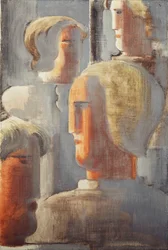 Groep van Vier Hoofden Grijs Blauw, Folkwang-Studie III
