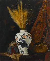 Bloemen in een witte vaas