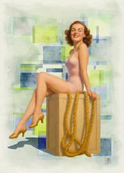 Vrolijke vintage pin-up