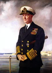 Admiraal Cunningham, kopie van portret door O