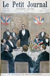 Banket van Franse nationalisten en Paul Déroulède, Saint-Sebastien, België, 1900