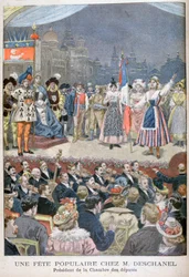 Volksfeest met Paul Deschanel, President van Frankrijk