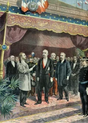 Inwijding van de rue Reaumur, met Felix Faure, Monsieur De Selves en Pierre Baudin
