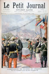 Nicholas II van Rusland en Félix Faure, President van de Franse Republiek, 1896