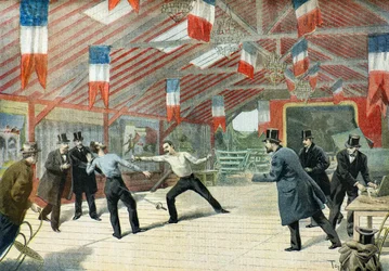 overlijden van Jules Hippolyte Percher,1895 (Illustratie)