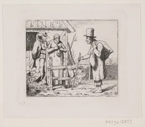 Figuren bij een boerderij
