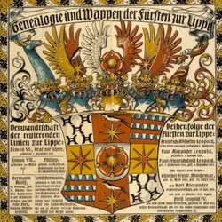 Genealogie en wapenschilden van de vorsten van Lippe