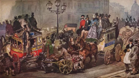 Scène bij Ludgate Circus, 1850