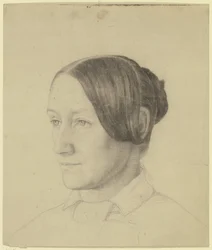 Portret van Emilie Scholderer, moeder van de kunstenaar