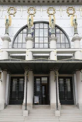 Am Steinhof kerk (kerk Leopld) ontworpen door Otto Wagner, Wenen, Oostenrijk (foto)