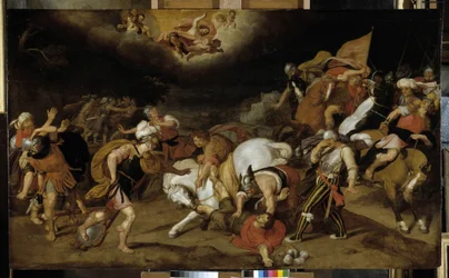 De bekering van St. Paulus op de weg naar Damascus in 42 AD. JC