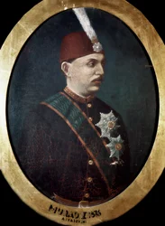Ottomaanse Rijk: Portret van Sultan Mehmed Murad V (1840-1910) Schilderij. 1876. Topkapi Sarayi Istanboel Bibliotheek