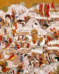 Voorstelling van de Slag bij Mohács op 29/08/1526 (detail)