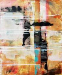Abstract Oranje Raster