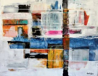 Levendige stedelijke abstracte kunst