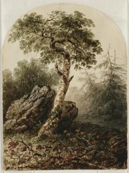 Landschap met berk, 1859