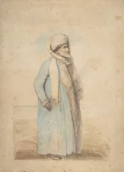 Behaarde Man in Oosters Kostuum, ca. 1780