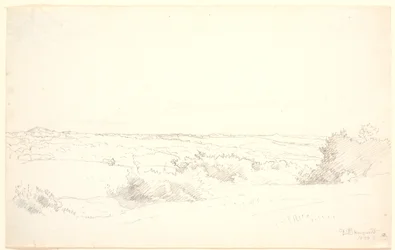 Uitzicht over een heuvelachtig landschap