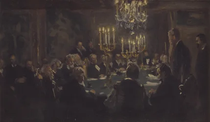 Compositieschets voor "Een bijeenkomst in de Academie van Wetenschappen" in de Academie van Wetenschappen