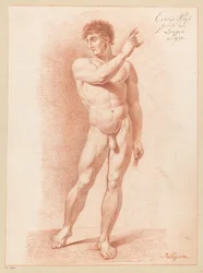 Staand mannelijk naakt, van voren gezien (1e prijs 1815)