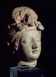 Hoofd, uit Gandhara, Grieks-Boeddhistische stijl, 1e-4e eeuw