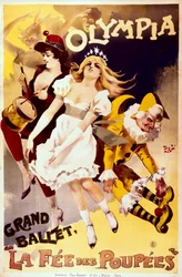 De Fee van de Poppen, reclameposter voor het grote ballet in het Olympia theater