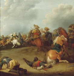 Een cavaleriegevecht