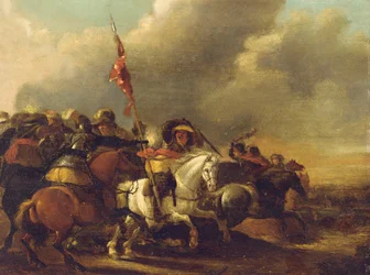 Een cavaleriegevecht
