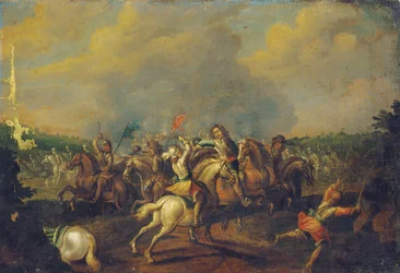 Een cavaleriegevecht