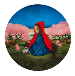 Le Petit Chaperon Rouge, 2019 (olieverf op houtpaneel)