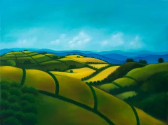 Paysage n°4: I colli bolognesi, 2022 (olieverf op paneel)
