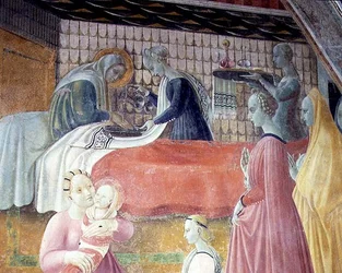 De Geboorte van de Maagd (detail)