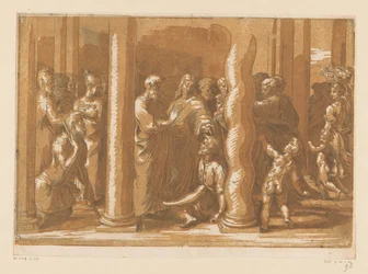 Heiligen Petrus en Johannes genezen een lamme