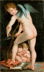Boogsnijdende Cupido, tussen 1534 en 1540