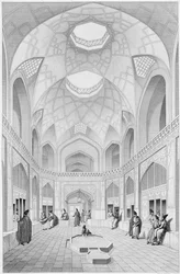 Adji Seid Hussein Bazaar, in Kashan, uit 
