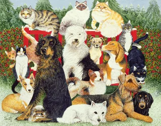 Kerstvrede (olieverf op doek)