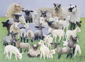 Feeling Sheepish (olieverf op doek)