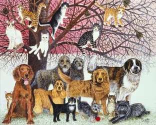 Magische maretak (olieverf op board)