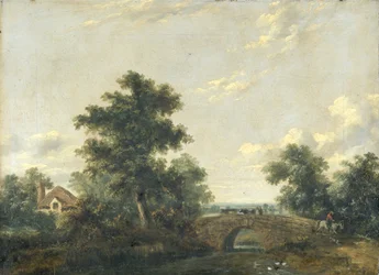 Landschap met brug