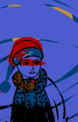 Lo sguardo, 2019 (digitaal, acryl)