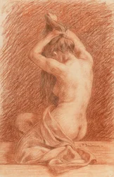 Vrouwelijk figuur Dressing Haar