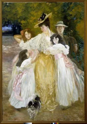 Portret van Madame Mante en haar kinderen