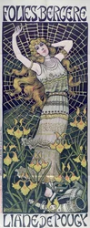 Affiche voor Liane de Pougy in de Folies-Bergère, Parijs, eind 19e eeuw