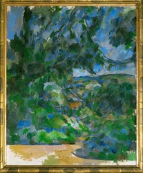 Blauw landschap (olieverf op doek)