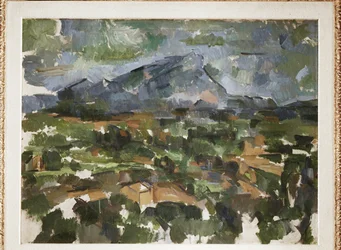 Mont Sainte Victoire gezien vanaf Les Lauves (olieverf op doek)