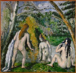 Drie baders (schilderij op doek)