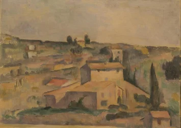 E.Fabbri (naar Cézanne), Landschap bij Bellevue