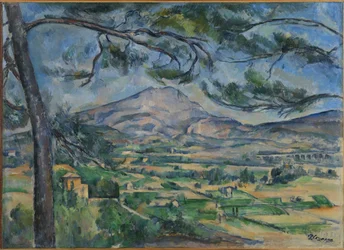 De Mont Sainte-Victoire met grote den, ca. 1887
